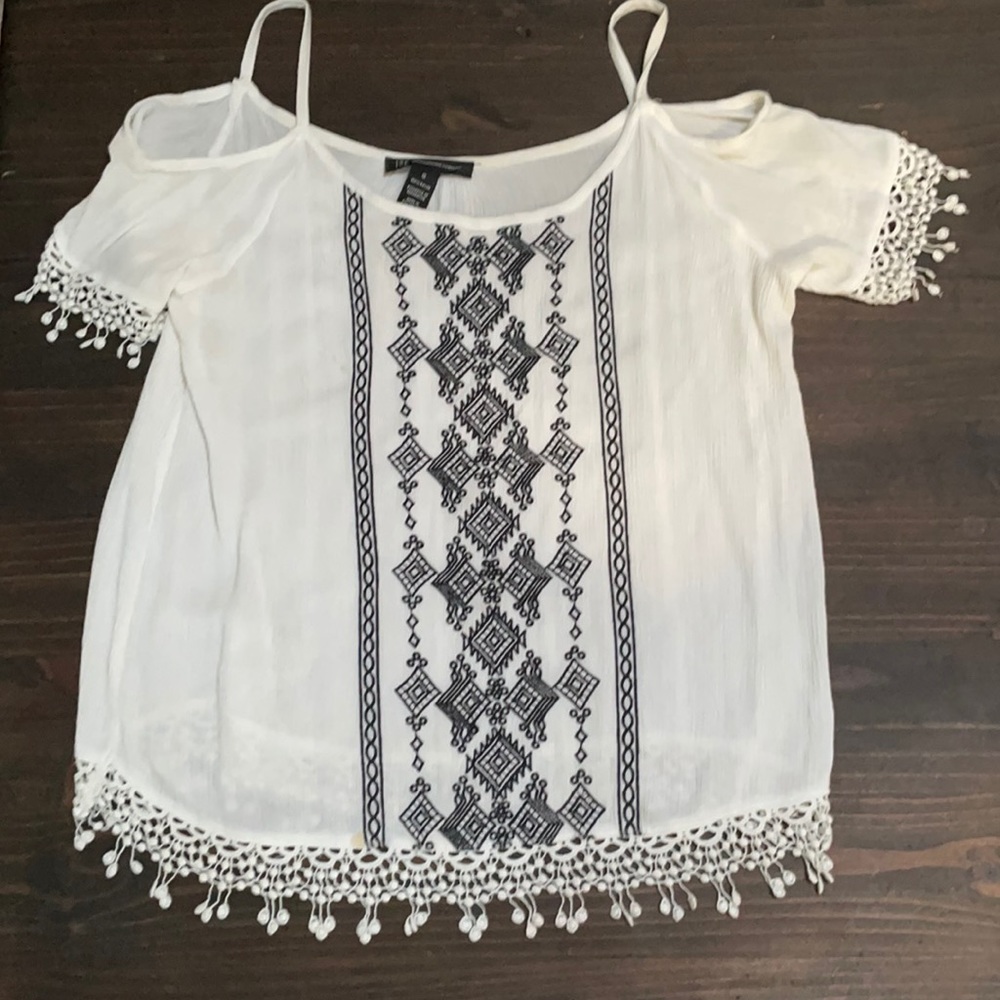 INC bare shoulder top (Size 0)